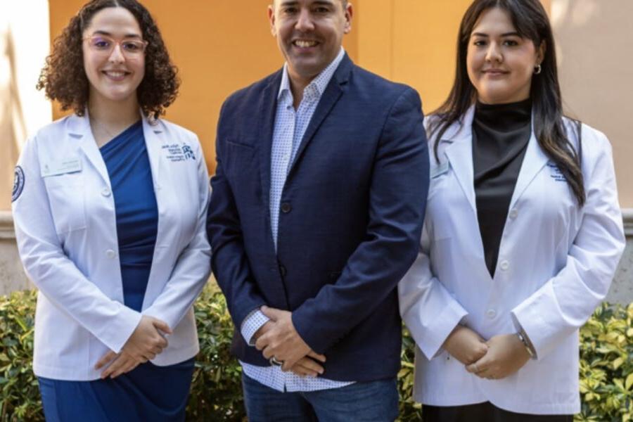 Malcom Lafita with his daughters